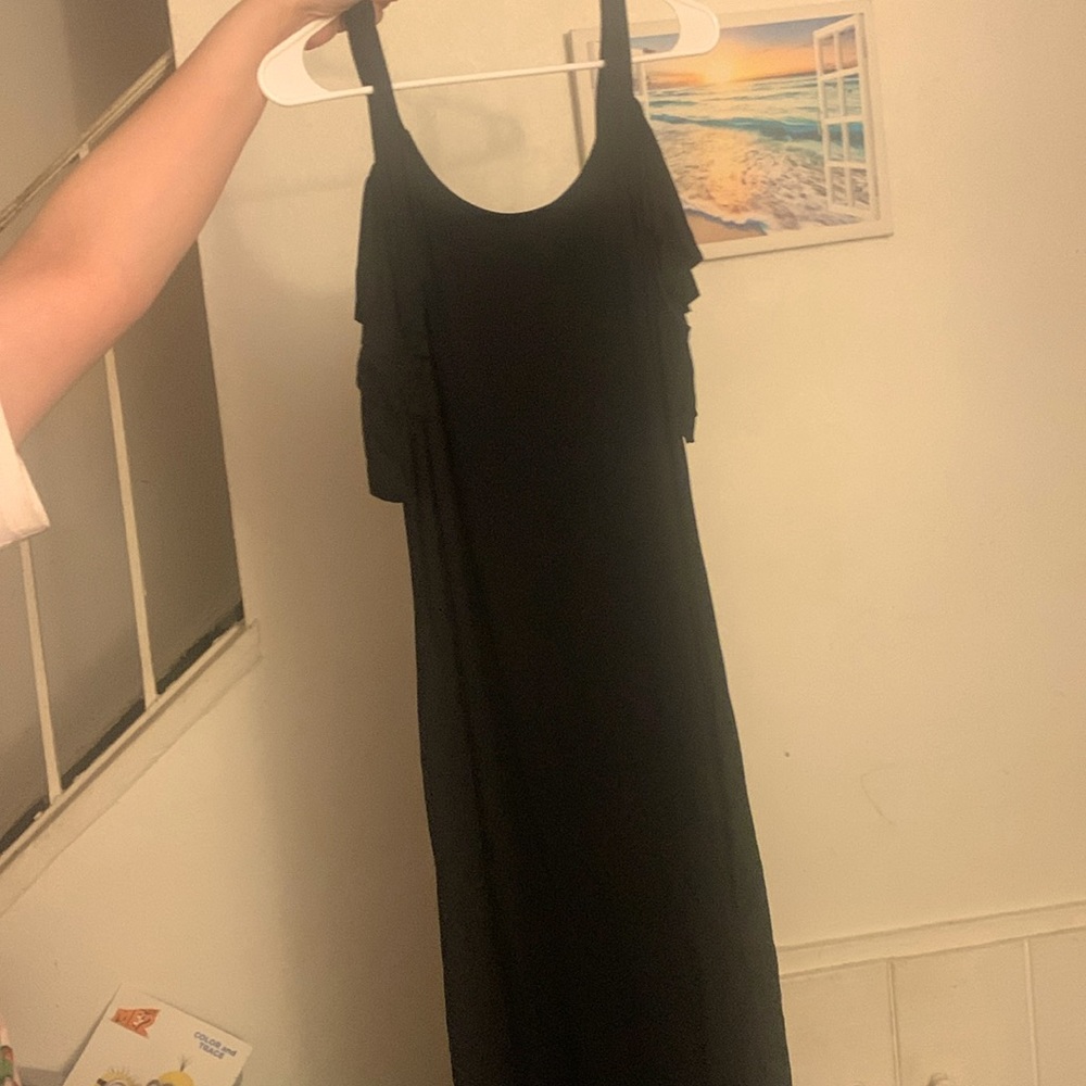 Catos fashion maxi dress black color